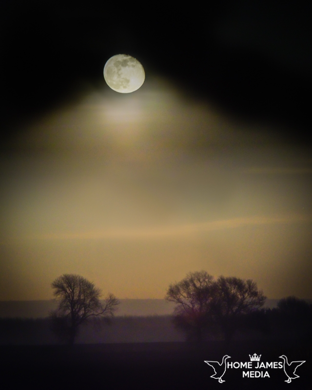 Snow Moon February 2019 taken in Lincolnshire UK | Lincolnshire Landscape Photography by Robin Ling